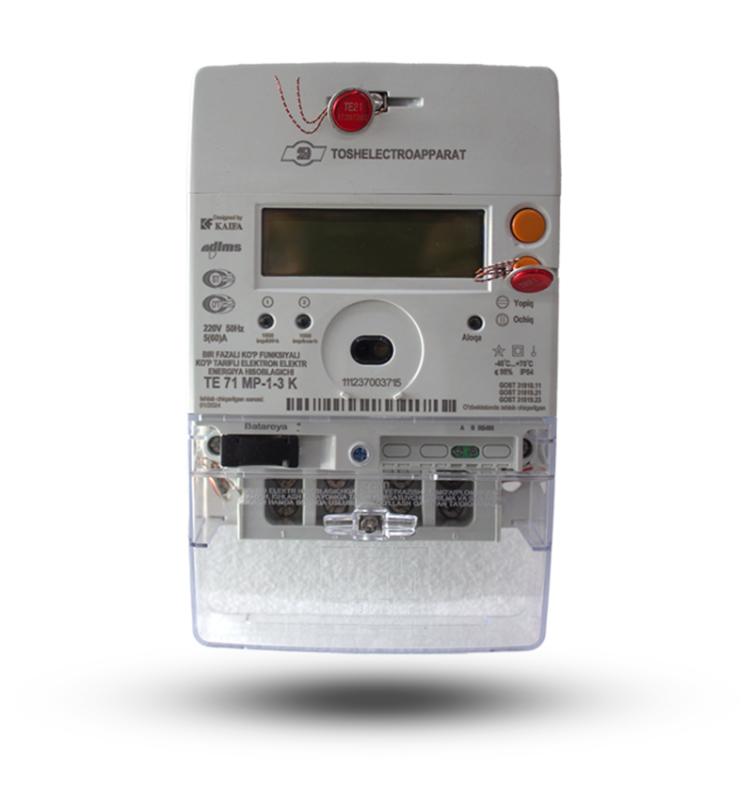 TE71 MP1-3 K 220V 5–60A PLC-modem Kaifa hisoblagichi