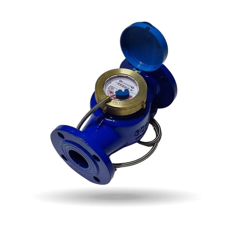 Ko'p reaktiv simsiz suv hisoblagichi UZMETER AMR GPRS modemsiz (impulsli) R125, IP68, T90 DN50 gardishli ulanish